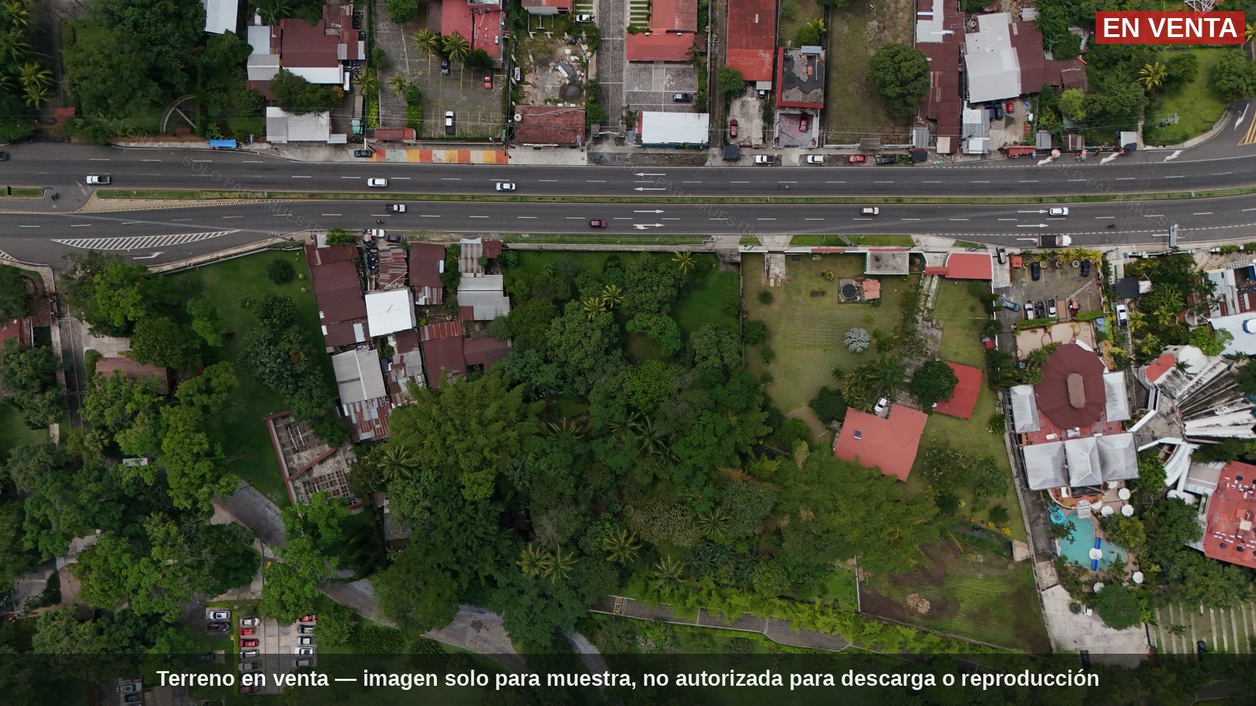 Vista aérea del terreno